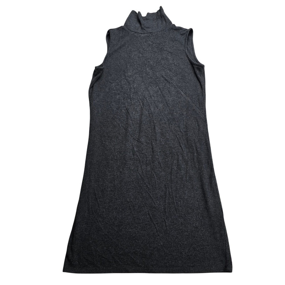 Adrienne Vittadini Womens Gray‎ Sleeveless Mock Neck Shift Dress Size Small S